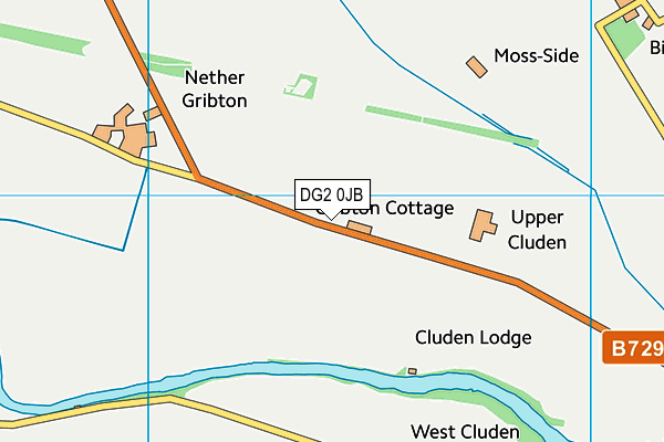DG2 0JB map - OS VectorMap District (Ordnance Survey)
