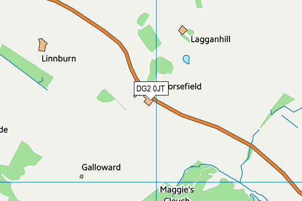 DG2 0JT map - OS VectorMap District (Ordnance Survey)