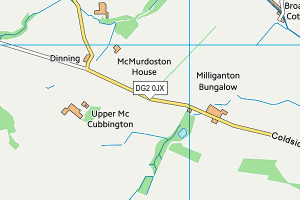 DG2 0JX map - OS VectorMap District (Ordnance Survey)