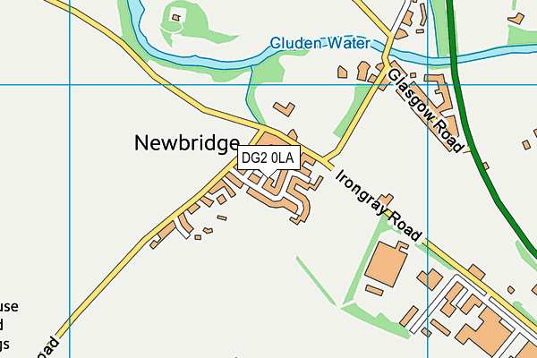 DG2 0LA map - OS VectorMap District (Ordnance Survey)