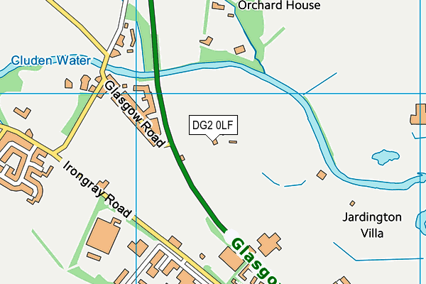 DG2 0LF map - OS VectorMap District (Ordnance Survey)