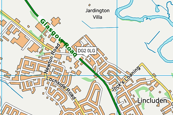 DG2 0LG map - OS VectorMap District (Ordnance Survey)