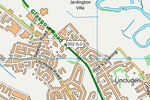 DG2 0LQ map - OS VectorMap District (Ordnance Survey)