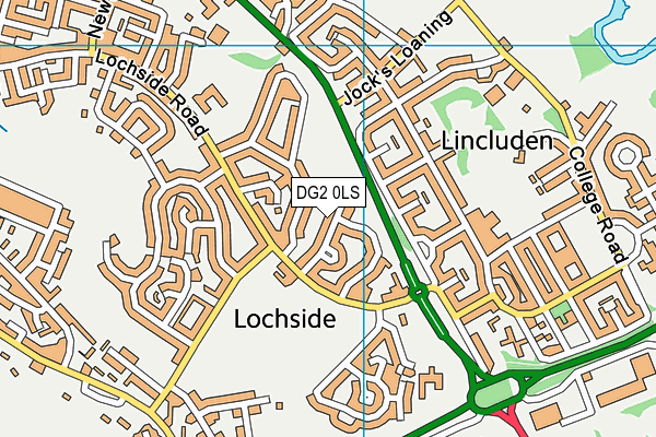 DG2 0LS map - OS VectorMap District (Ordnance Survey)