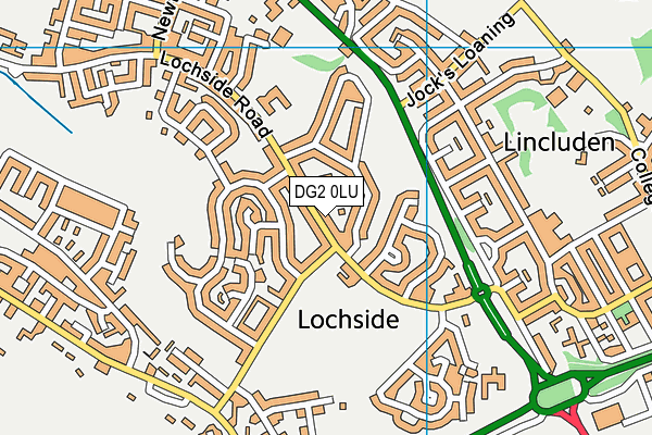 DG2 0LU map - OS VectorMap District (Ordnance Survey)