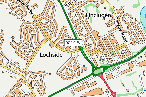 DG2 0LW map - OS VectorMap District (Ordnance Survey)