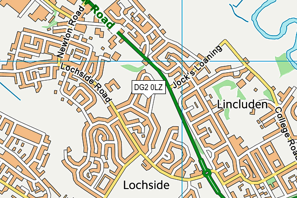 DG2 0LZ map - OS VectorMap District (Ordnance Survey)