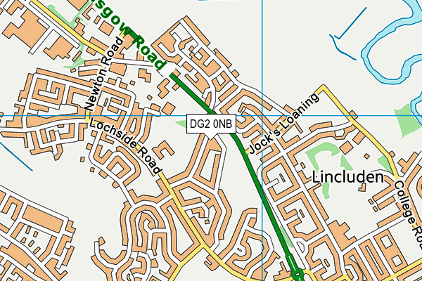 DG2 0NB map - OS VectorMap District (Ordnance Survey)