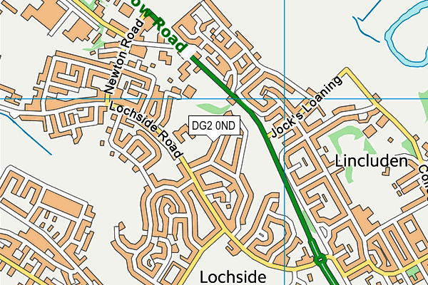 DG2 0ND map - OS VectorMap District (Ordnance Survey)