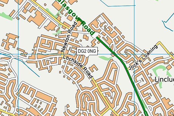 DG2 0NG map - OS VectorMap District (Ordnance Survey)