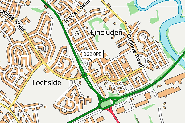 DG2 0PE map - OS VectorMap District (Ordnance Survey)