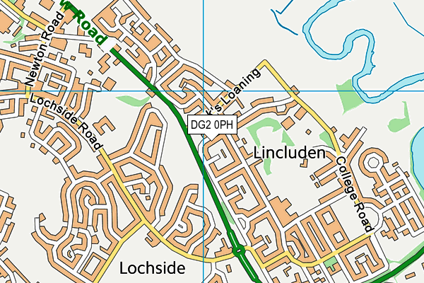 DG2 0PH map - OS VectorMap District (Ordnance Survey)