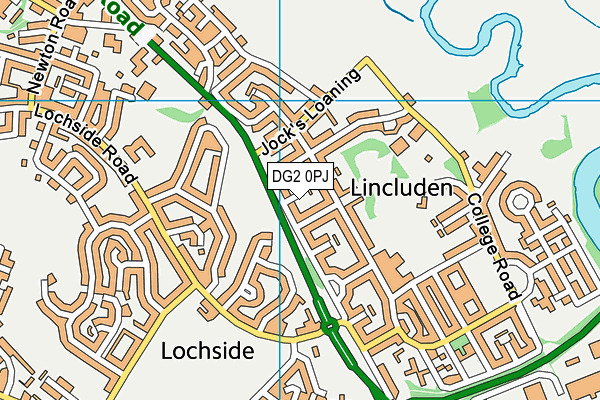 DG2 0PJ map - OS VectorMap District (Ordnance Survey)