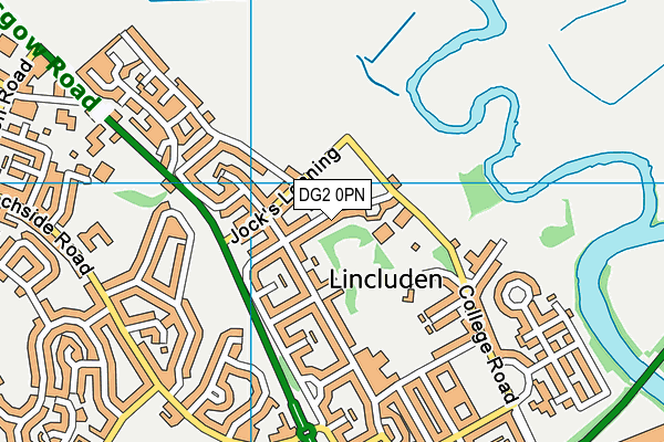 DG2 0PN map - OS VectorMap District (Ordnance Survey)