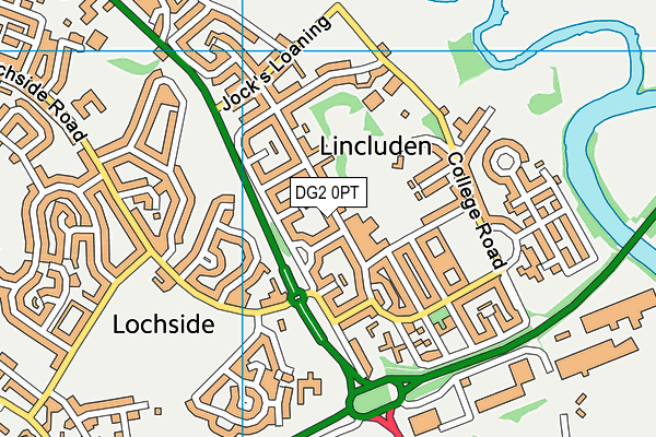 DG2 0PT map - OS VectorMap District (Ordnance Survey)