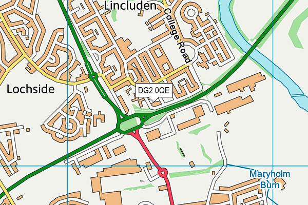 DG2 0QE map - OS VectorMap District (Ordnance Survey)