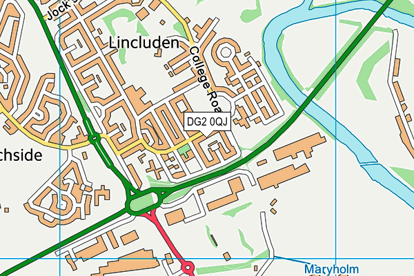 DG2 0QJ map - OS VectorMap District (Ordnance Survey)