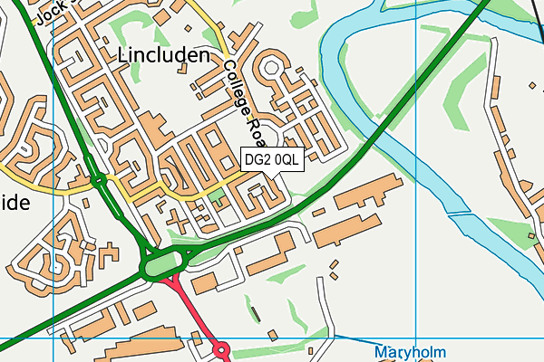 DG2 0QL map - OS VectorMap District (Ordnance Survey)