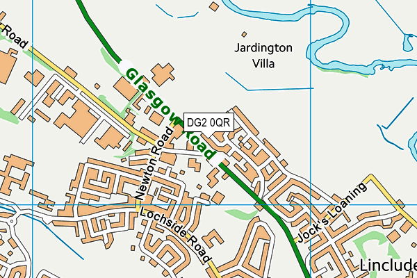 DG2 0QR map - OS VectorMap District (Ordnance Survey)