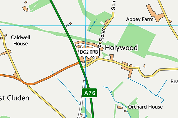 DG2 0RB map - OS VectorMap District (Ordnance Survey)