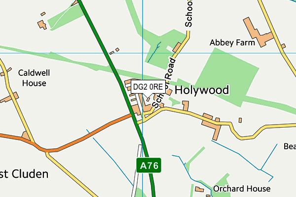 DG2 0RE map - OS VectorMap District (Ordnance Survey)