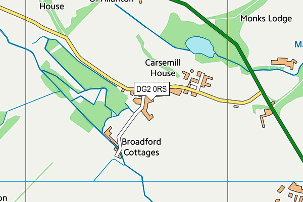 DG2 0RS map - OS VectorMap District (Ordnance Survey)