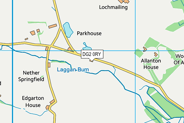 DG2 0RY map - OS VectorMap District (Ordnance Survey)