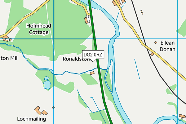 DG2 0RZ map - OS VectorMap District (Ordnance Survey)