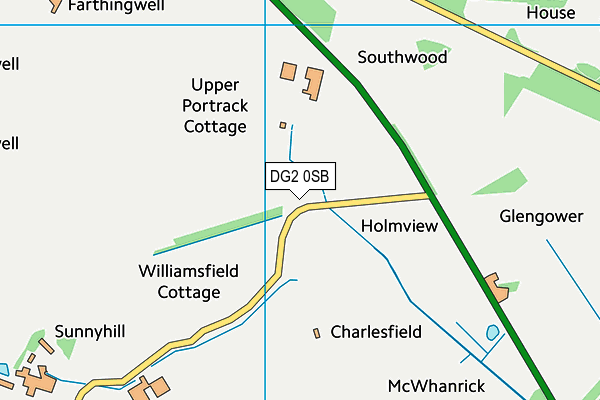 DG2 0SB map - OS VectorMap District (Ordnance Survey)