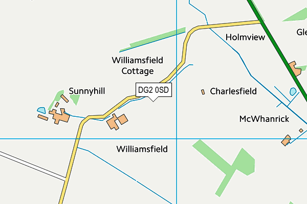 DG2 0SD map - OS VectorMap District (Ordnance Survey)