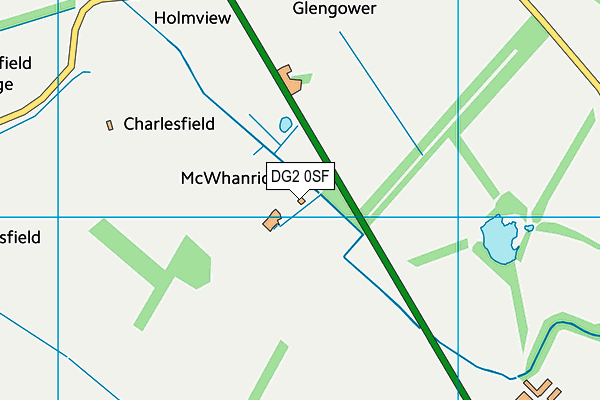 DG2 0SF map - OS VectorMap District (Ordnance Survey)