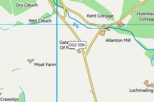 DG2 0SN map - OS VectorMap District (Ordnance Survey)