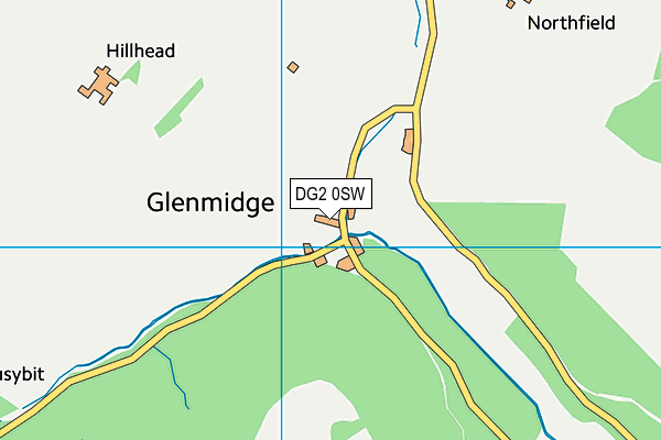 DG2 0SW map - OS VectorMap District (Ordnance Survey)