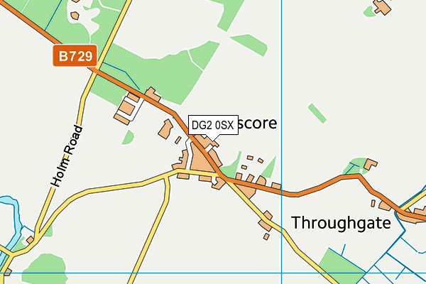 DG2 0SX map - OS VectorMap District (Ordnance Survey)