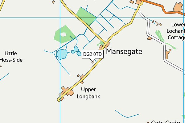 DG2 0TD map - OS VectorMap District (Ordnance Survey)