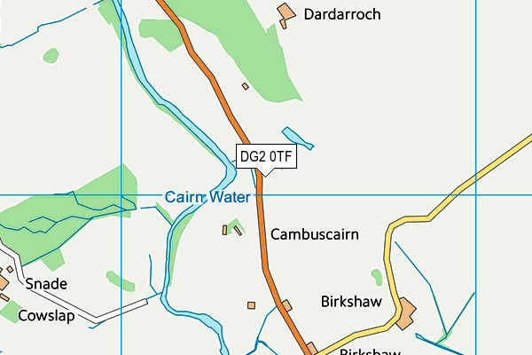 DG2 0TF map - OS VectorMap District (Ordnance Survey)