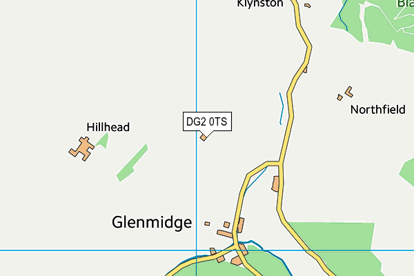 DG2 0TS map - OS VectorMap District (Ordnance Survey)