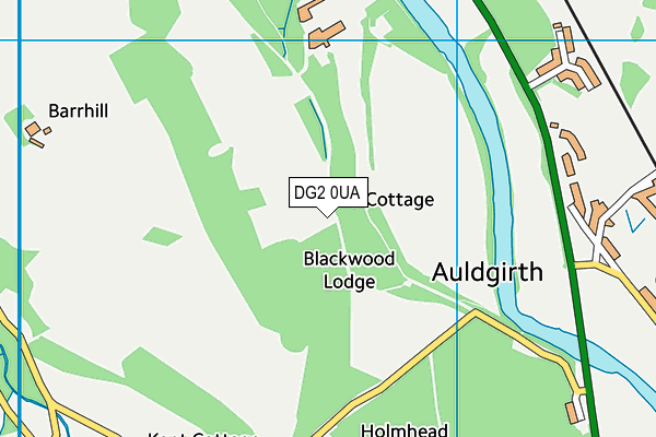 DG2 0UA map - OS VectorMap District (Ordnance Survey)