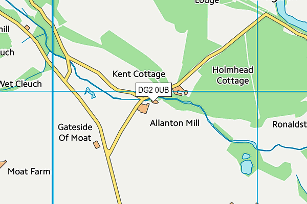 DG2 0UB map - OS VectorMap District (Ordnance Survey)