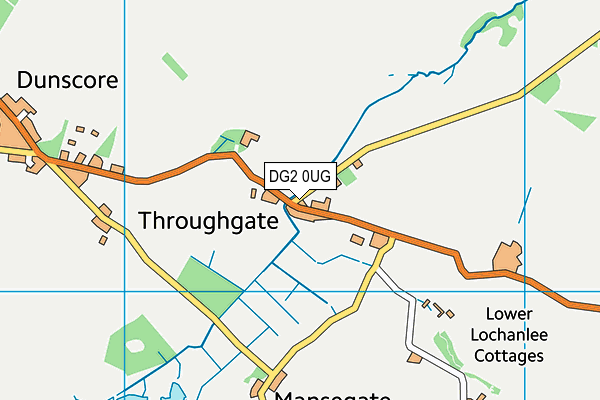 DG2 0UG map - OS VectorMap District (Ordnance Survey)