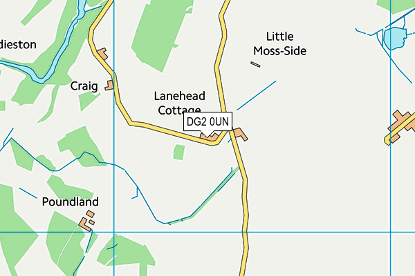 DG2 0UN map - OS VectorMap District (Ordnance Survey)