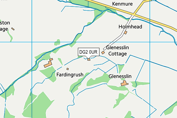 DG2 0UR map - OS VectorMap District (Ordnance Survey)