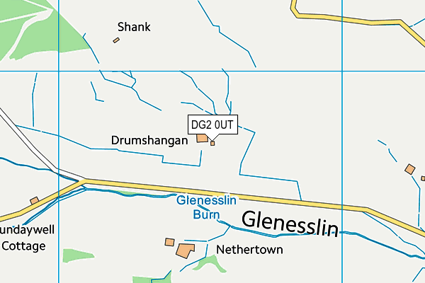 DG2 0UT map - OS VectorMap District (Ordnance Survey)