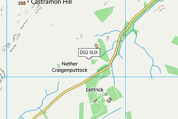 DG2 0UX map - OS VectorMap District (Ordnance Survey)