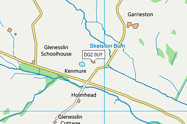 DG2 0UY map - OS VectorMap District (Ordnance Survey)