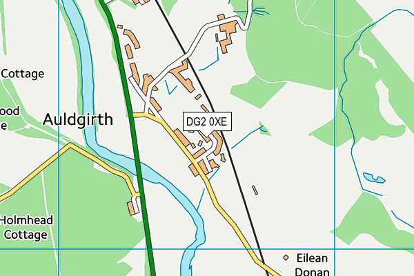 DG2 0XE map - OS VectorMap District (Ordnance Survey)