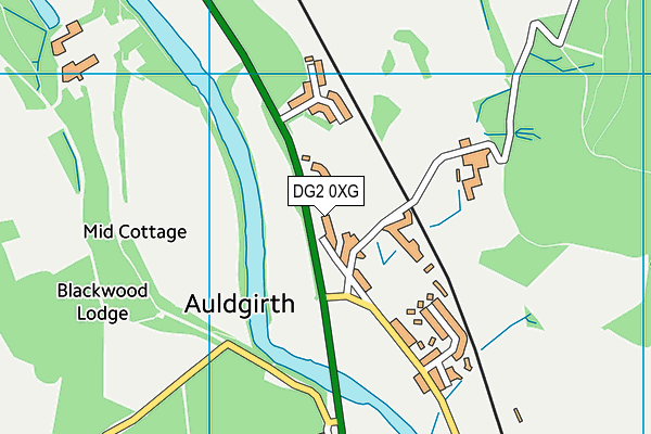 DG2 0XG map - OS VectorMap District (Ordnance Survey)