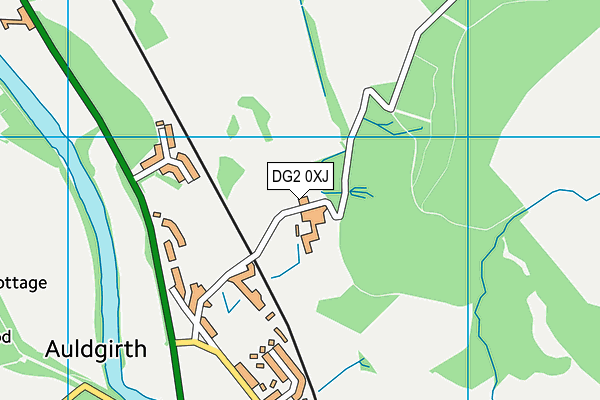 DG2 0XJ map - OS VectorMap District (Ordnance Survey)