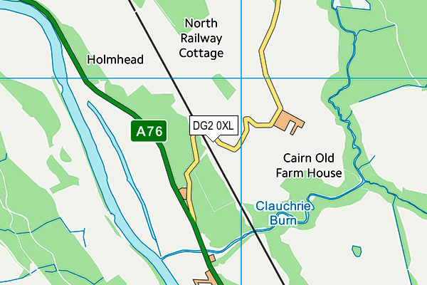 DG2 0XL map - OS VectorMap District (Ordnance Survey)