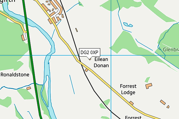 DG2 0XP map - OS VectorMap District (Ordnance Survey)